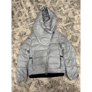 Nike Women's DOWN FILLED HOODED JACKET Silver 854767-065 Size XS